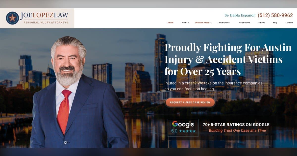 Joe Lopez Law Launches Redesigned Website, Marking Two Decades of Legal Excellence