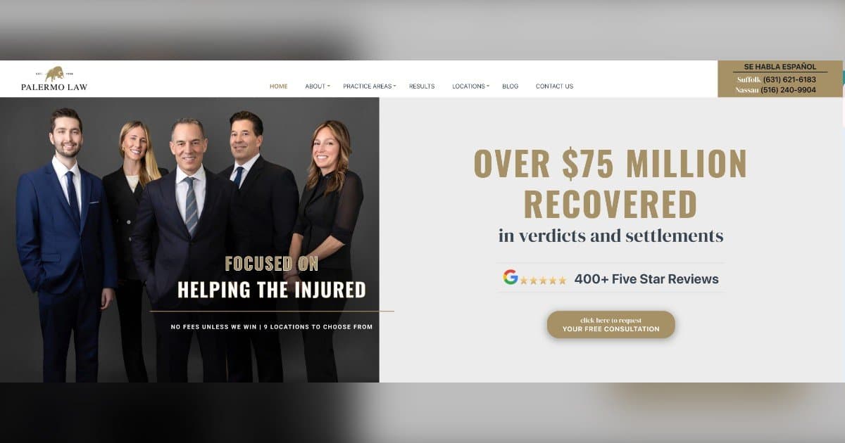 Palermo Law Launches Redesigned Website to Enhance Client Experience in Long Island