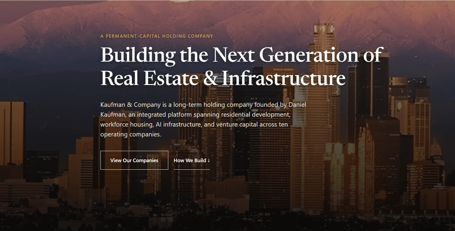 Kaufman & Company Unifies Real Estate and Venture Portfolio Under New Platform
