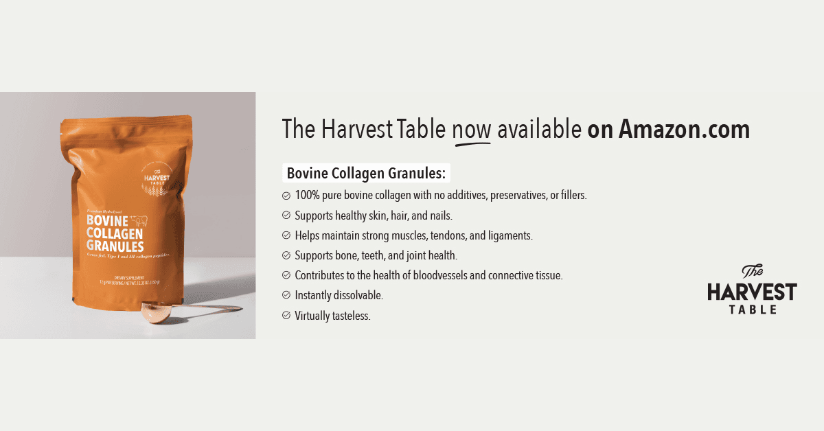 The Harvest Table Brings Clean Collagen and Plant-Based Nutrition to Amazon